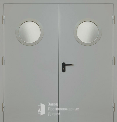 Фото двери «Двупольная с круглым стеклом EI-30» в Красноярску