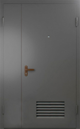 Фото двери «Техническая дверь №7 полуторная с вентиляционной решеткой» в Красноярску